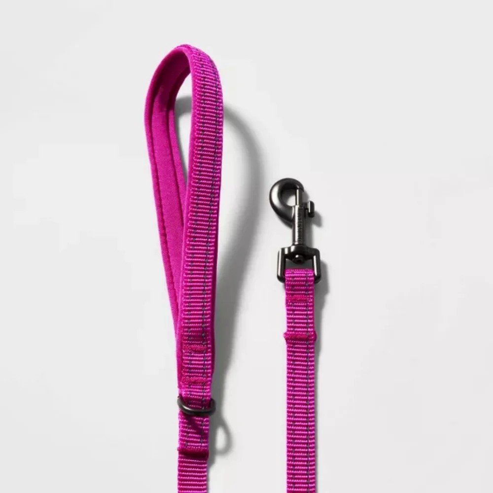 Boots & Barkley Pink NWT Reflective Comfort Dog Leash & Control Handle 6ft XS/S
